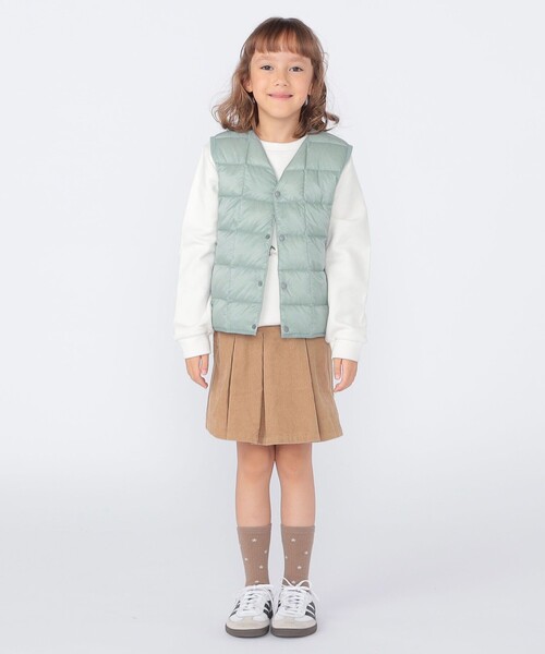 TAION（タイオン）の「【WEB限定】TAION:100～150cm / キッズ インナー ダウン ベスト（ダウンベスト・キッズ・ライトブルー/ブラック/ネイビー/カーキ/ラベンダー/イエロー/ライム/ダークオリーブ/ミント/ベージュ系・100/110/120/130/140/150）」の15枚目の写真