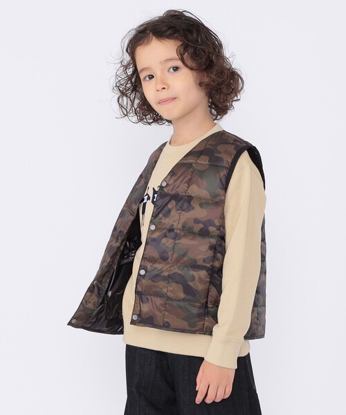 TAION（タイオン）の「【WEB限定】TAION:100～150cm / キッズ インナー ダウン ベスト（ダウンベスト・キッズ・ライトブルー/ブラック/ネイビー/カーキ/ラベンダー/イエロー/ライム/ダークオリーブ/ミント/ベージュ系・100/110/120/130/140/150）」の22枚目の写真