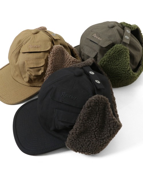KRIFF MAYER（クリフメイヤー）の「HINOKOボアCAP（キャップ・メンズ・オリーブ/ブラウン/チャコール・FREE）」の22枚目の写真
