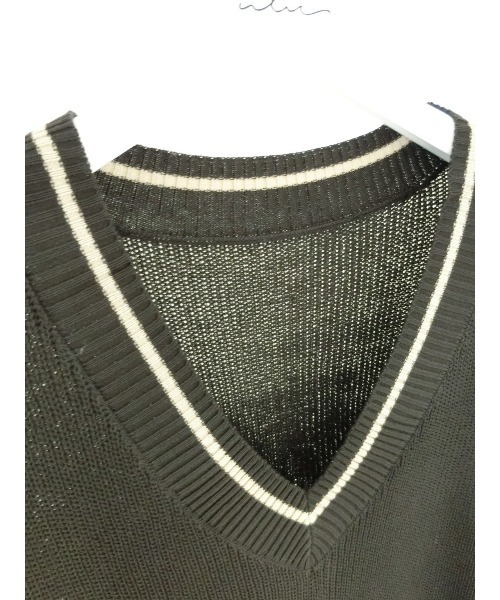 ulu（ウル）の「Linen like line vest（ベスト・レディース・チャコール・FREE）」の7枚目の写真