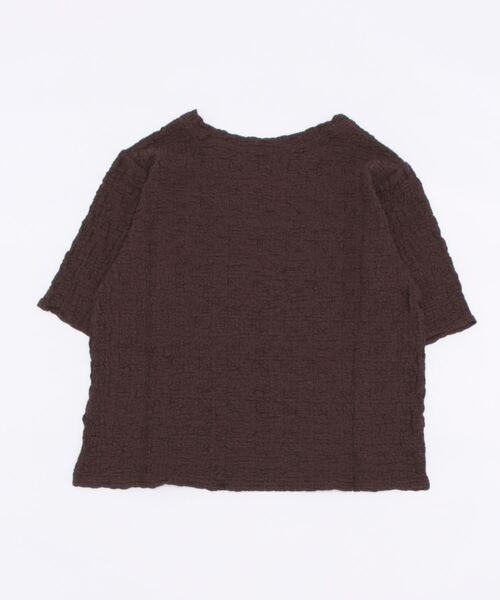 Lugnoncure（ルノンキュール）の「シャーリングTシャツ（Tシャツ/カットソー・レディース・キナリ/ブルー/ブラウン・ﾌﾘ-）」の8枚目の写真