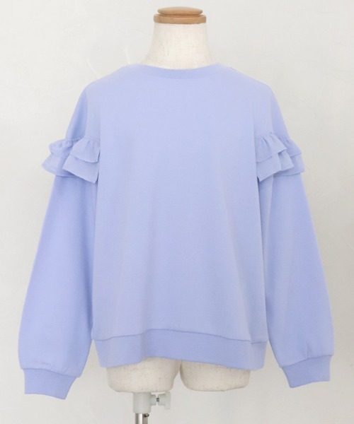 lulpini（ルルピー二）の「kids ポンチフリルドッキングプルオーバー（パーカー・キッズ・アイボリー/ブラック/ブルー・S/M/L）」の19枚目の写真