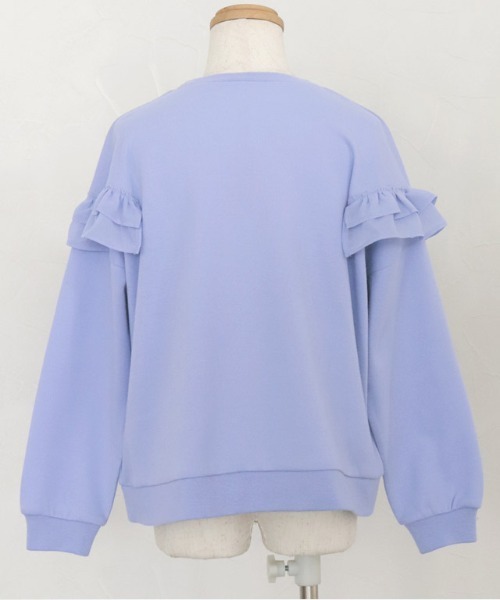 lulpini（ルルピー二）の「kids ポンチフリルドッキングプルオーバー（パーカー・キッズ・アイボリー/ブラック/ブルー・S/M/L）」の15枚目の写真