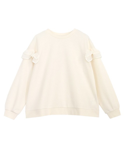 lulpini（ルルピー二）の「kids ポンチフリルドッキングプルオーバー（パーカー・キッズ・アイボリー/ブラック/ブルー・S/M/L）」の12枚目の写真