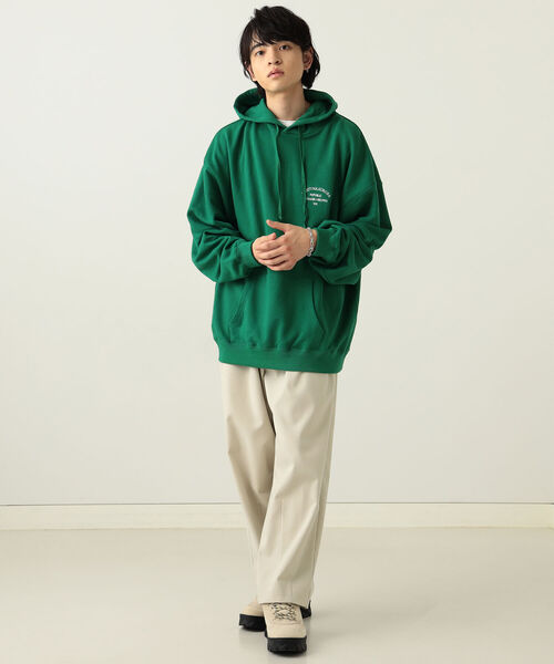 BeAMS DOT（ビームスドット）の「【WEB限定】BeAMS DOT / アーチ刺繍 パーカー（スウェット・メンズ・グレー/グリーン・MEDIUM/LARGE）」の3枚目の写真
