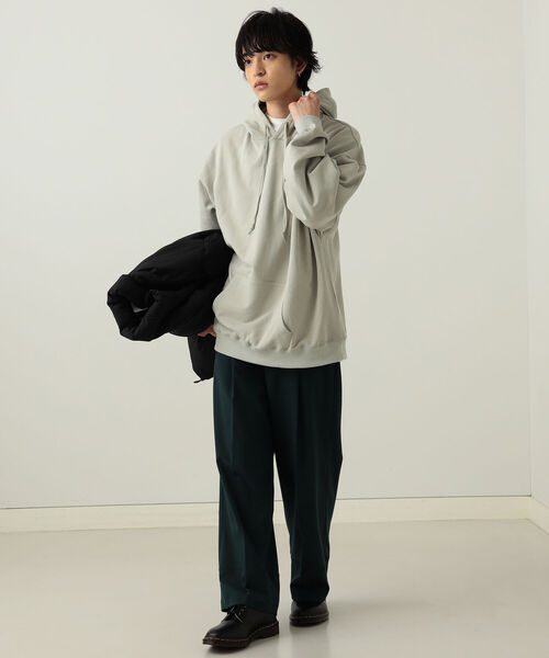 BeAMS DOT（ビームスドット）の「【WEB限定】BeAMS DOT / アーチ刺繍 パーカー（スウェット・メンズ・グレー/グリーン・MEDIUM/LARGE）」の10枚目の写真