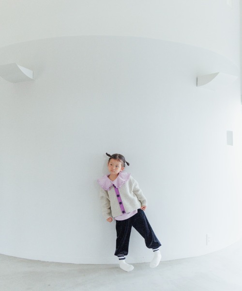 LOWRYS FARM（ローリーズファーム）の「フリルカラーカットロングスリーブ　135929（Tシャツ/カットソー・キッズ・ブラック/パープル/オフホワイト/グリーン・110cm/120cm/130cm/140cm/150cm）」の6枚目の写真