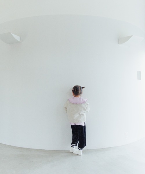 LOWRYS FARM（ローリーズファーム）の「フリルカラーカットロングスリーブ　135929（Tシャツ/カットソー・キッズ・ブラック/パープル/オフホワイト/グリーン・110cm/120cm/130cm/140cm/150cm）」の7枚目の写真