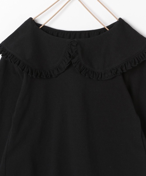 LOWRYS FARM（ローリーズファーム）の「フリルカラーカットロングスリーブ　135929（Tシャツ/カットソー・キッズ・ブラック/パープル/オフホワイト/グリーン・110cm/120cm/130cm/140cm/150cm）」の9枚目の写真