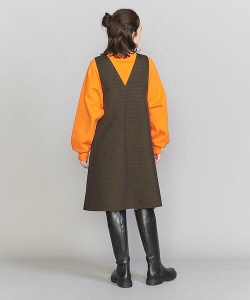 BEAUTY&YOUTH UNITED ARROWS（ビューティーアンドユースユナイテッドアローズ）の「ポリエステルジャカード ミニ ワンピース（ワンピース・レディース・ブラック/オリーブ・FREE）」の8枚目の写真