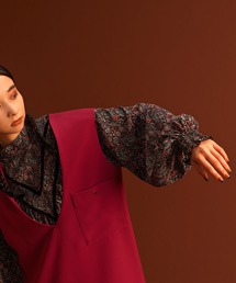 ear PAPILLONNER | 【SUM1 STYLE（スミスタイル）】Vラインペイズリー柄トップス(シャツ/ブラウス)