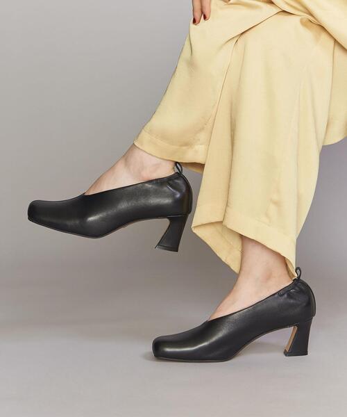 BEAUTY&YOUTH UNITED ARROWS（ビューティーアンドユースユナイテッドアローズ）の「レザー センターライン スクエアトゥ パンプス（パンプス・レディース・ブラック/モカ・38/36/37/36h/37h）」の3枚目の写真