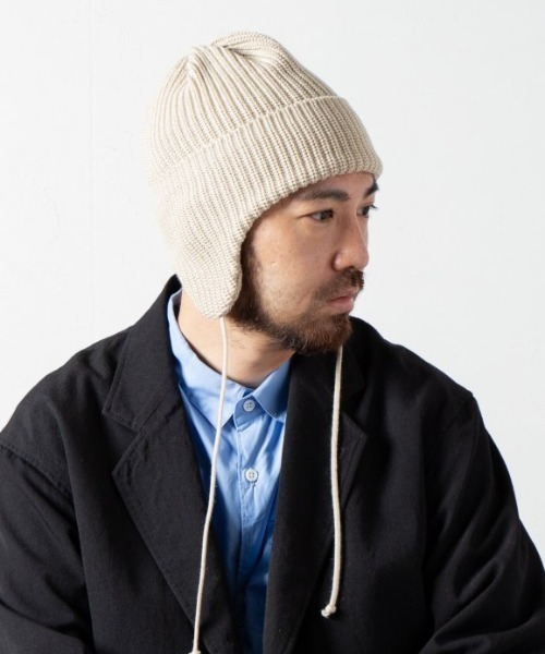 RACAL（ラカル）の「【Racal】Ear knit cap（ニットキャップ/ビーニー・メンズ・ブラック/ブルー/グレー/アイボリー・FREE）」の2枚目の写真