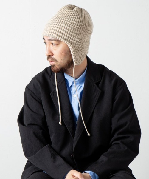 RACAL（ラカル）の「【Racal】Ear knit cap（ニットキャップ/ビーニー・メンズ・ブラック/ブルー/グレー/アイボリー・FREE）」の7枚目の写真