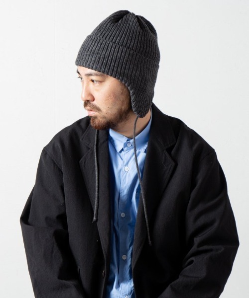RACAL（ラカル）の「【Racal】Ear knit cap（ニットキャップ/ビーニー・メンズ・ブラック/ブルー/グレー/アイボリー・FREE）」の14枚目の写真