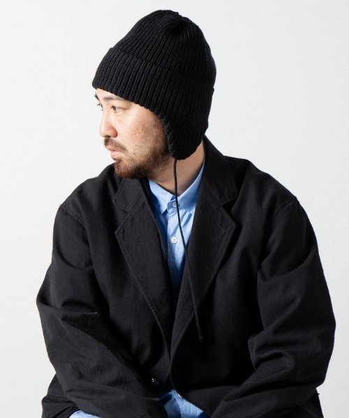 RACAL（ラカル）の「【Racal】Ear knit cap（ニットキャップ/ビーニー・メンズ・ブラック/ブルー/グレー/アイボリー・FREE）」の9枚目の写真