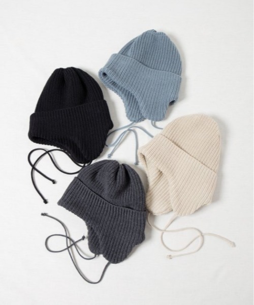 RACAL（ラカル）の「【Racal】Ear knit cap（ニットキャップ/ビーニー・メンズ・ブラック/ブルー/グレー/アイボリー・FREE）」の5枚目の写真