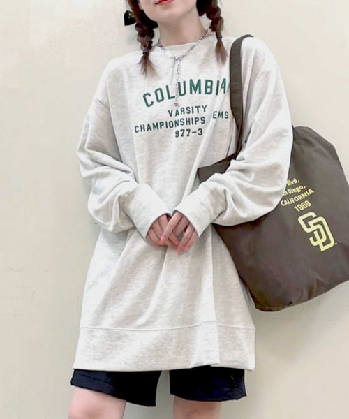 HONEYSUCKLE ROSE(ハニーサックルローズ)の「【HONEYSUCKLE ROSE】カレッジプリントチュニック(チュニック・レディース・ダークグレー/キナリ・M/L)」の8枚目の写真
