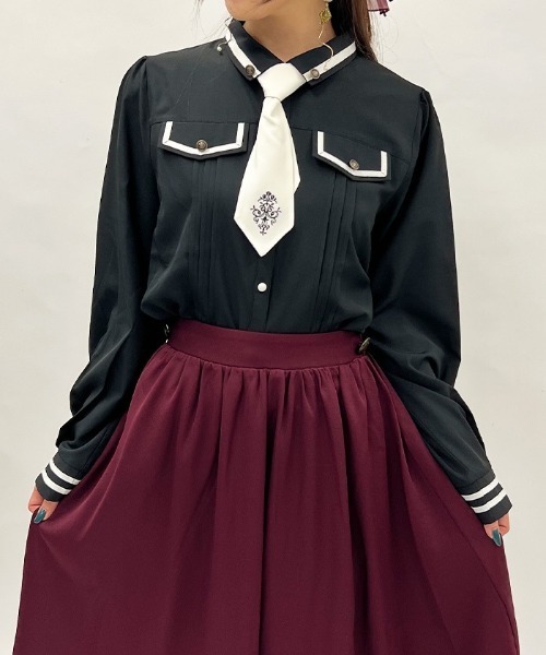 axes femme（アクシーズファム）の「ミリタリー風ブラウス