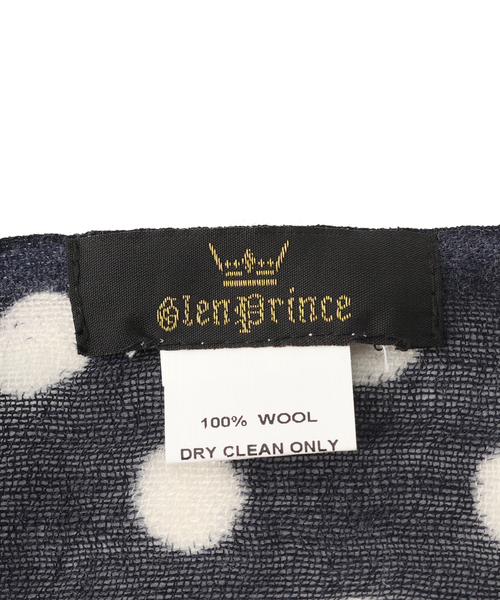 La TOTALITE（ラトータリテ）の「【Glen prince/グレンプリンス】WOOL ドットストール（ストール/ショール・レディース・ネイビー・FREE）」の8枚目の写真