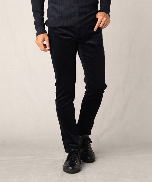 COMME CA MEN（コムサメン）の「14ウェル　コーデュロイ5ポケットパンツ（チノパンツ・メンズ・ネイビー/ホワイト/ダークブラウン・M/L/S）」の3枚目の写真