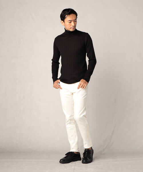 COMME CA MEN（コムサメン）の「14ウェル　コーデュロイ5ポケットパンツ（チノパンツ・メンズ・ネイビー/ホワイト/ダークブラウン・M/L/S）」の4枚目の写真