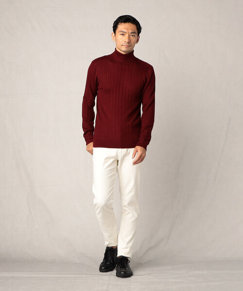 COMME CA MEN（コムサメン）の「14ウェル　コーデュロイ5ポケットパンツ（チノパンツ・メンズ・ネイビー/ホワイト/ダークブラウン・M/L/S）」の5枚目の写真