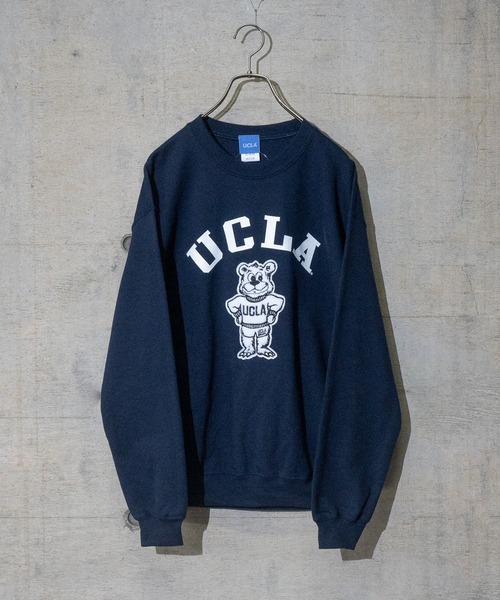 トレーナー スウェット 「UCLA」刺繍ロゴ裏起毛トレーナー スウェット 
