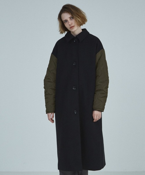 袖キルティングステンカラーコート（ステンカラーコート）｜NOMINE