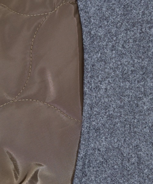 NOMINE(ノミネ)の「袖キルティングステンカラーコート(ステンカラーコート・レディース・カーキ/アイボリー/チャコールグレー/ブラック/キャメル/オフホワイト/グレー/ダークグリーン・フリー)」の22枚目の写真