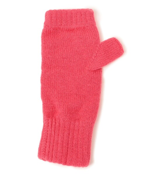 William Brunton Hand Knits（ウィリアム ブラントン ハンド ニット）の「William Brunton:カシミヤ指ぬきグローブ（手袋・レディース・ライトホワイト/グレー/ピンク系その他・ONE SIZE）」の5枚目の写真