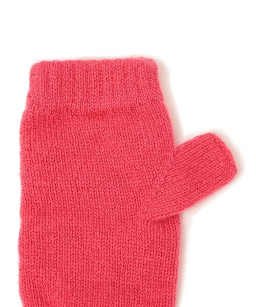 William Brunton Hand Knits（ウィリアム ブラントン ハンド ニット）の「William Brunton:カシミヤ指ぬきグローブ（手袋・レディース・ライトホワイト/グレー/ピンク系その他・ONE SIZE）」の4枚目の写真