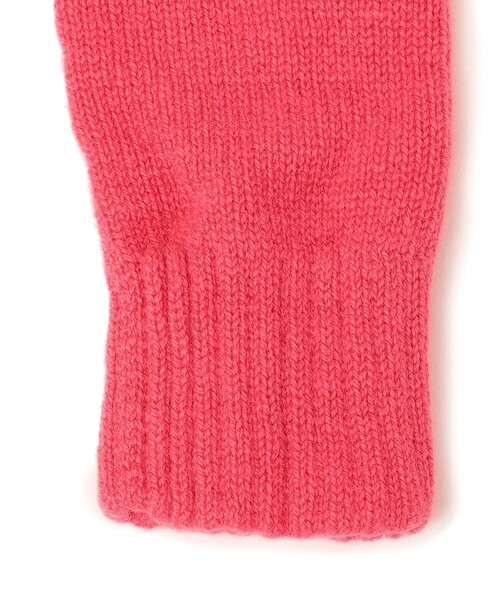 William Brunton Hand Knits（ウィリアム ブラントン ハンド ニット）の「William Brunton:カシミヤ指ぬきグローブ（手袋・レディース・ライトホワイト/グレー/ピンク系その他・ONE SIZE）」の6枚目の写真