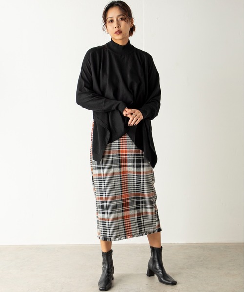 MILLION CARATS（ミリオンカラッツ）の「ツイードビッグチェックスカート（スカート・レディース・オレンジ/グリーン/ブラウン/イエロー/パープル・FREE）」の10枚目の写真