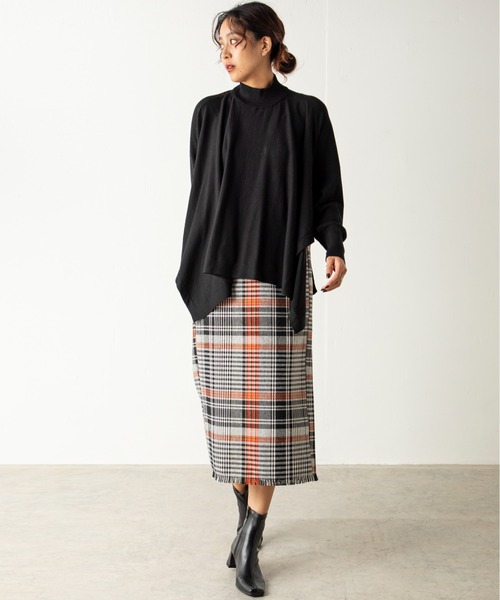 MILLION CARATS（ミリオンカラッツ）の「ツイードビッグチェックスカート（スカート・レディース・オレンジ/グリーン/ブラウン/イエロー/パープル・FREE）」の14枚目の写真