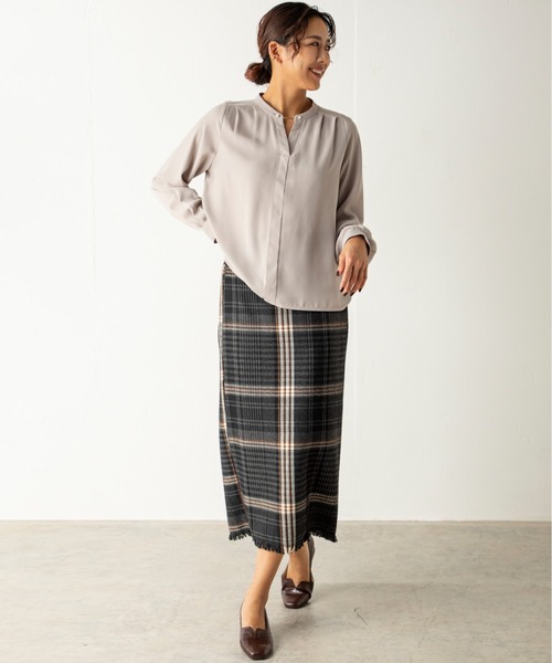 MILLION CARATS（ミリオンカラッツ）の「ツイードビッグチェックスカート（スカート・レディース・オレンジ/グリーン/ブラウン/イエロー/パープル・FREE）」の18枚目の写真