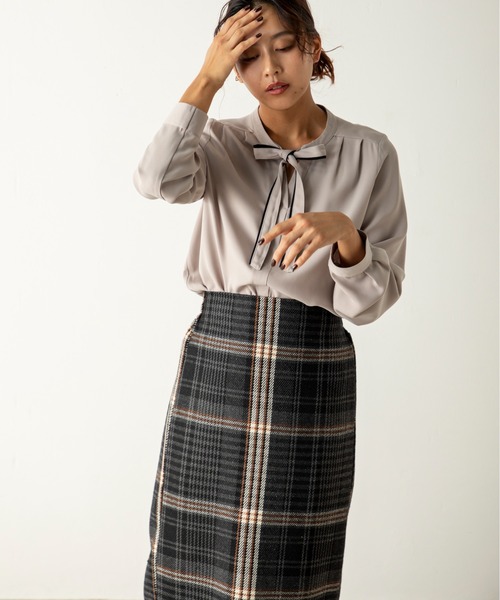 MILLION CARATS（ミリオンカラッツ）の「ツイードビッグチェックスカート（スカート・レディース・オレンジ/グリーン/ブラウン/イエロー/パープル・FREE）」の21枚目の写真