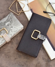 Smarfy（スマーフィー）の「iPhone14 iPhone14Pro iPhone13 パイソン ミラー付き 手帳型ケース Smarfy スマホケース [パイソン手帳]（スマホケース/カバー・レディース）」