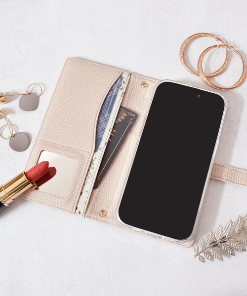 iPhone14 iPhone14Pro iPhone13 パイソン ミラー付き 手帳型