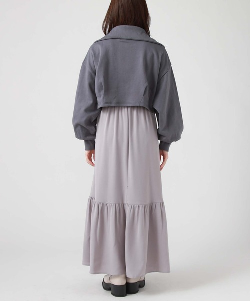 archives(アルシーヴ)の「ハーフzipスウェット×シャーリングキャミワンピースSET(ワンピース・レディース・グレー/ブルー/アイボリー・MEDIUM)」の18枚目の写真