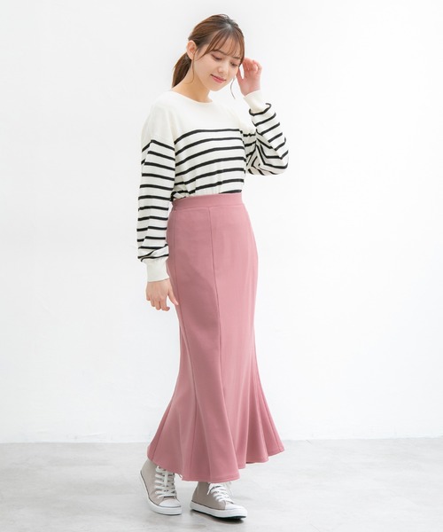 Honeys（ハニーズ）の「マーメイドスカート（スカート・レディース・ブラック/アイボリー/ブルーグリーン/ピンク・L/S/LL/M）」の6枚目の写真