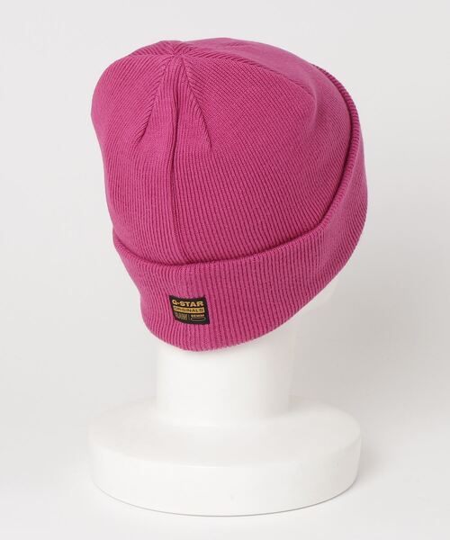 G-STAR(ジースター)の「EFFO RAW LONG BEANIE/ロゴニット帽(ニットキャップ/ビーニー・メンズ・ピンク系その他/ホワイト・ONE SIZE)」の13枚目の写真
