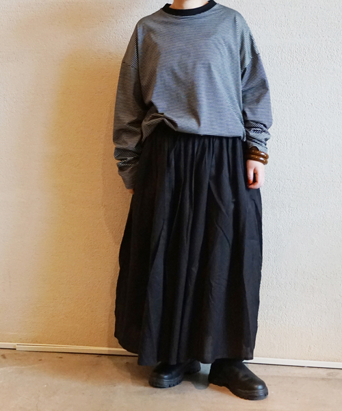 JOURNAL STANDARD LUXE（ジャーナルスタンダード　ラックス）の「クリアボーダー クルーネック-Big-プルオーバー（Tシャツ/カットソー・レディース・ブラック/レッド/ブルー・FREE）」の5枚目の写真