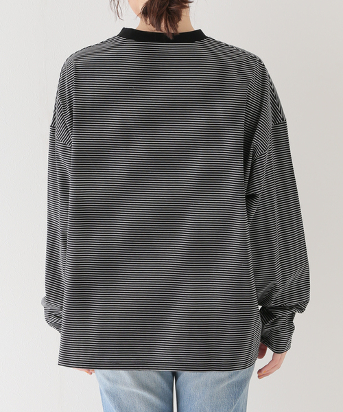 JOURNAL STANDARD LUXE（ジャーナルスタンダード　ラックス）の「クリアボーダー クルーネック-Big-プルオーバー（Tシャツ/カットソー・レディース・ブラック/レッド/ブルー・FREE）」の18枚目の写真