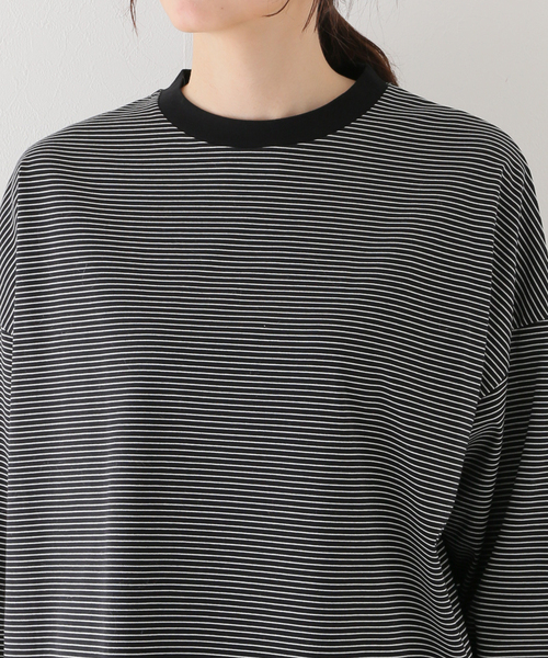 JOURNAL STANDARD LUXE（ジャーナルスタンダード　ラックス）の「クリアボーダー クルーネック-Big-プルオーバー（Tシャツ/カットソー・レディース・ブラック/レッド/ブルー・FREE）」の19枚目の写真