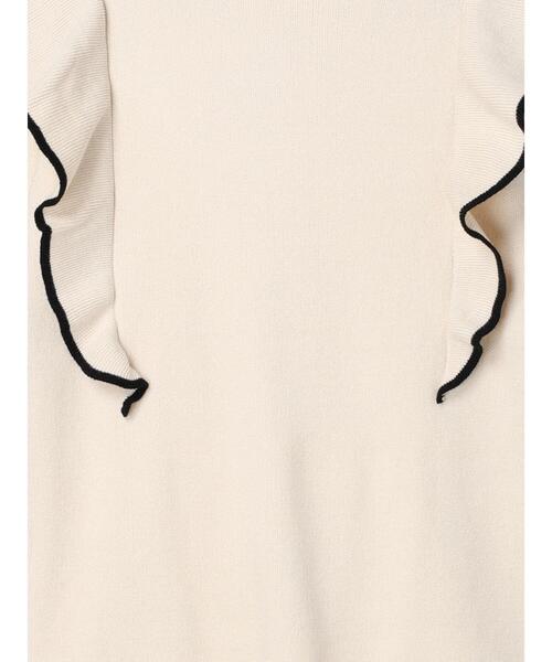 Te chichi（テチチ）の「総針ショルダーフリルニット（ニット/セーター・レディース・ネイビー/ブラック/オフホワイト・ﾌﾘ-）」の18枚目の写真