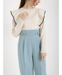 Te chichi | 総針ショルダーフリルニット(ニット/セーター)