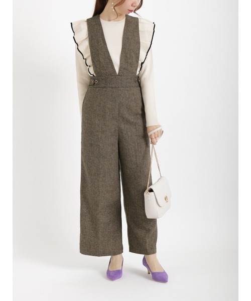 Te chichi（テチチ）の「総針ショルダーフリルニット（ニット/セーター・レディース・ネイビー/ブラック/オフホワイト・ﾌﾘ-）」の9枚目の写真