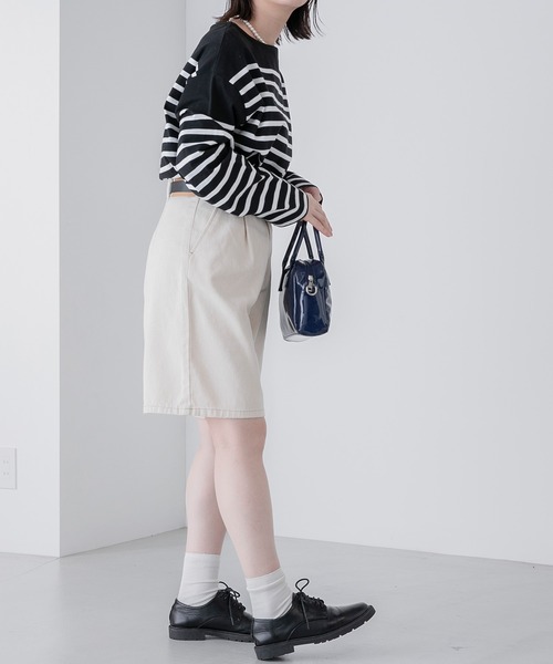 BONLECILL(ボンルシール)の「ハーフデニムパンツ(デニムパンツ・レディース・ネイビー/ブルー/ブラック/アイボリー・M/L)」の18枚目の写真