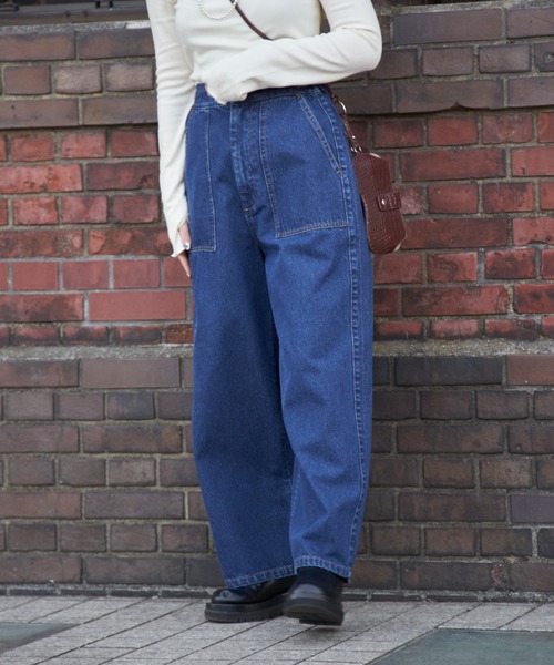 CONES BOSS（コーンズボス）の「【CONES BOSS × CIAOPANIC】ワイドバルーンデニムパンツ（デニムパンツ・レディース・オフホワイト/ブルー/ネイビー/ベージュ・SMALL/MEDIUM/LARGE）」の11枚目の写真